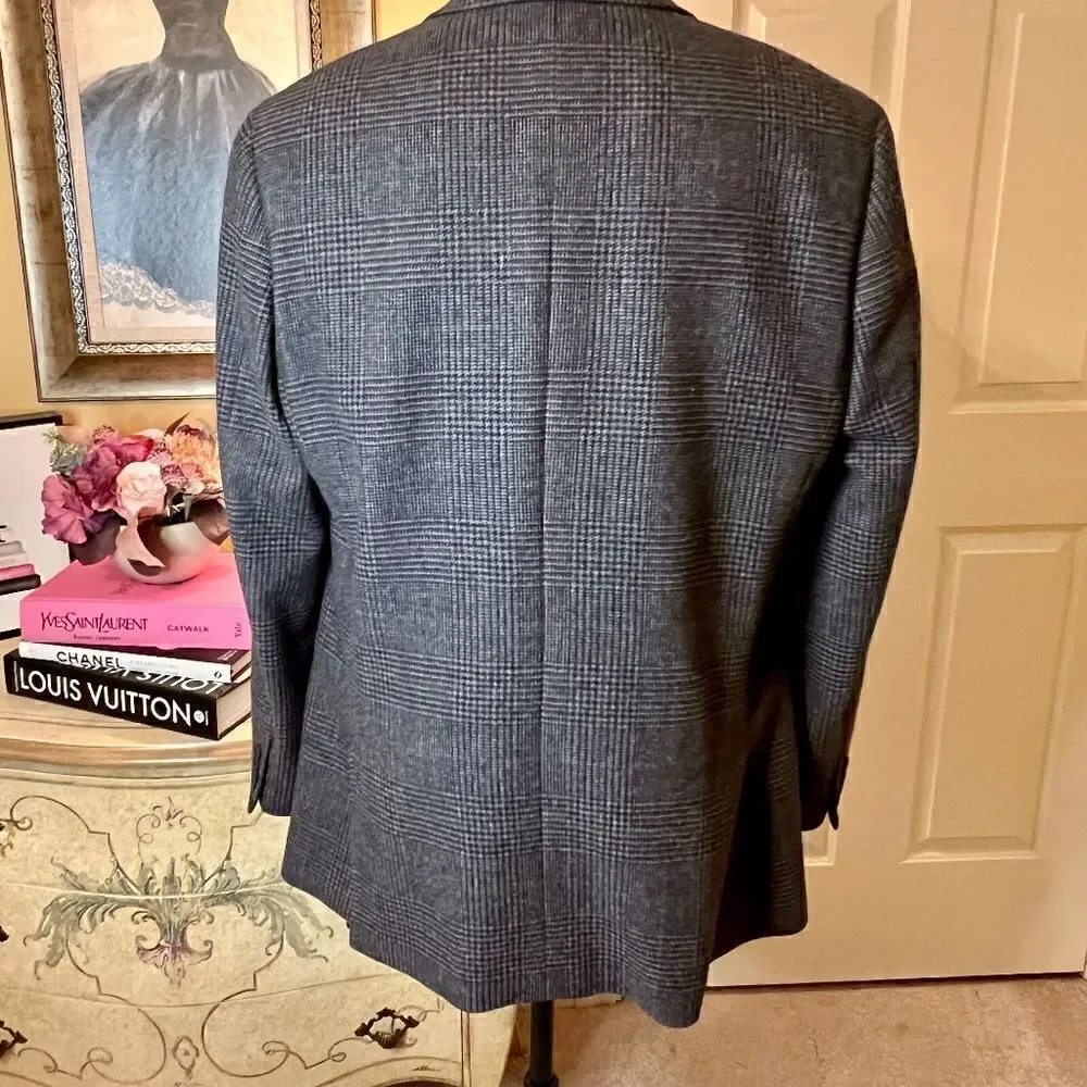 EEUC Men's J.Crew Ludlow Plaid Blazer Jacket Sports Coat Size 44L 44 Long